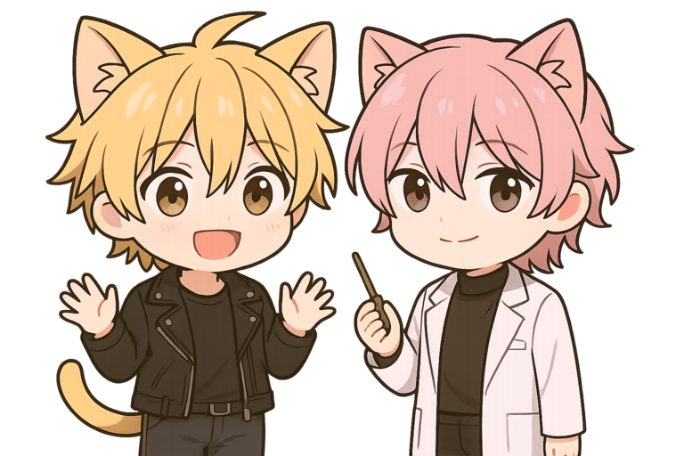 コスモとにゃくすのイラスト